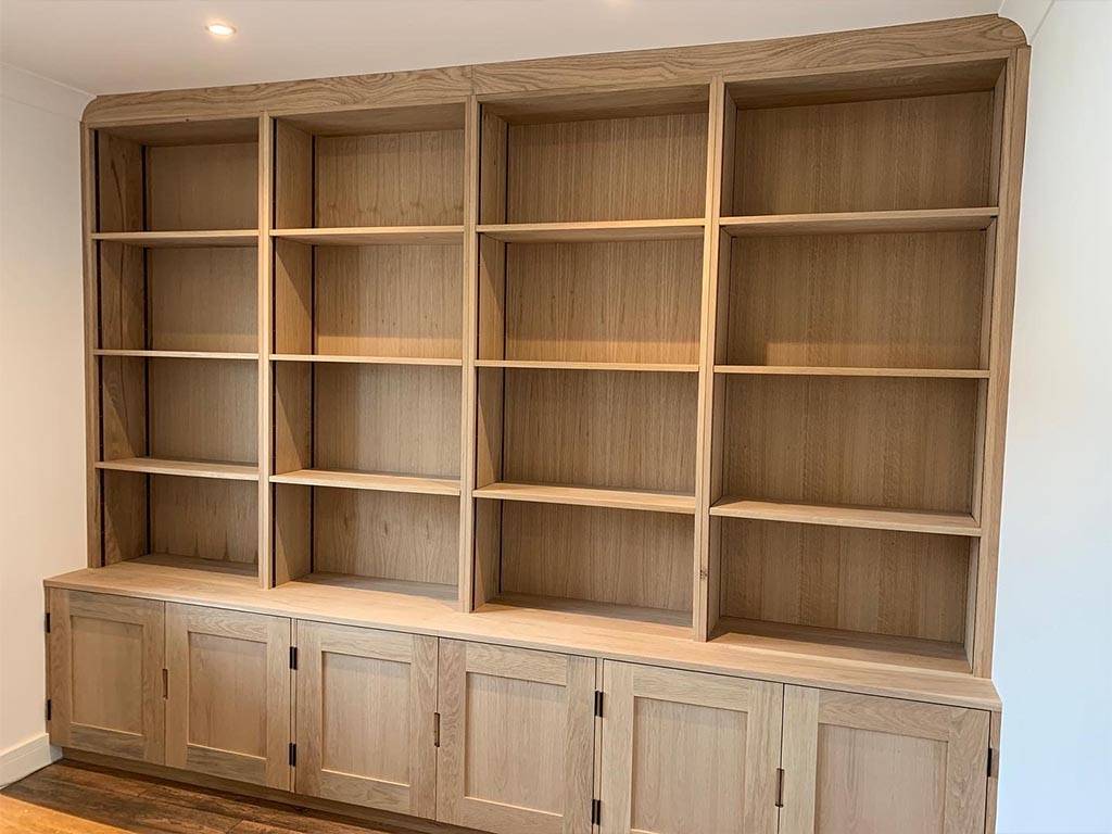 A custom made shelf stand by a carpenter