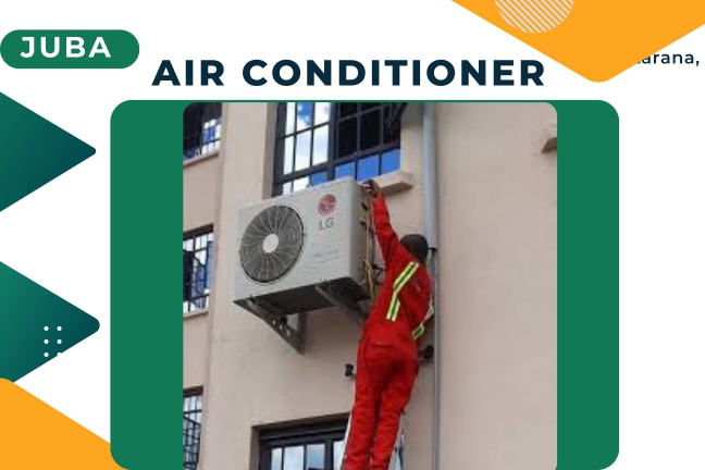 A brand new AC and fan in white background