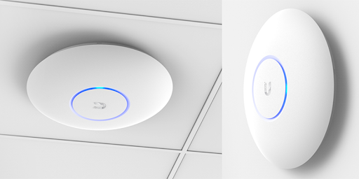 A white wi-fi hanging on a ceiling