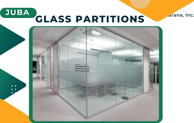 A tinted glass walled room