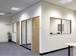 A white gypsum partitioned room