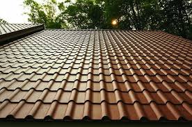 A brown iron sheet roof