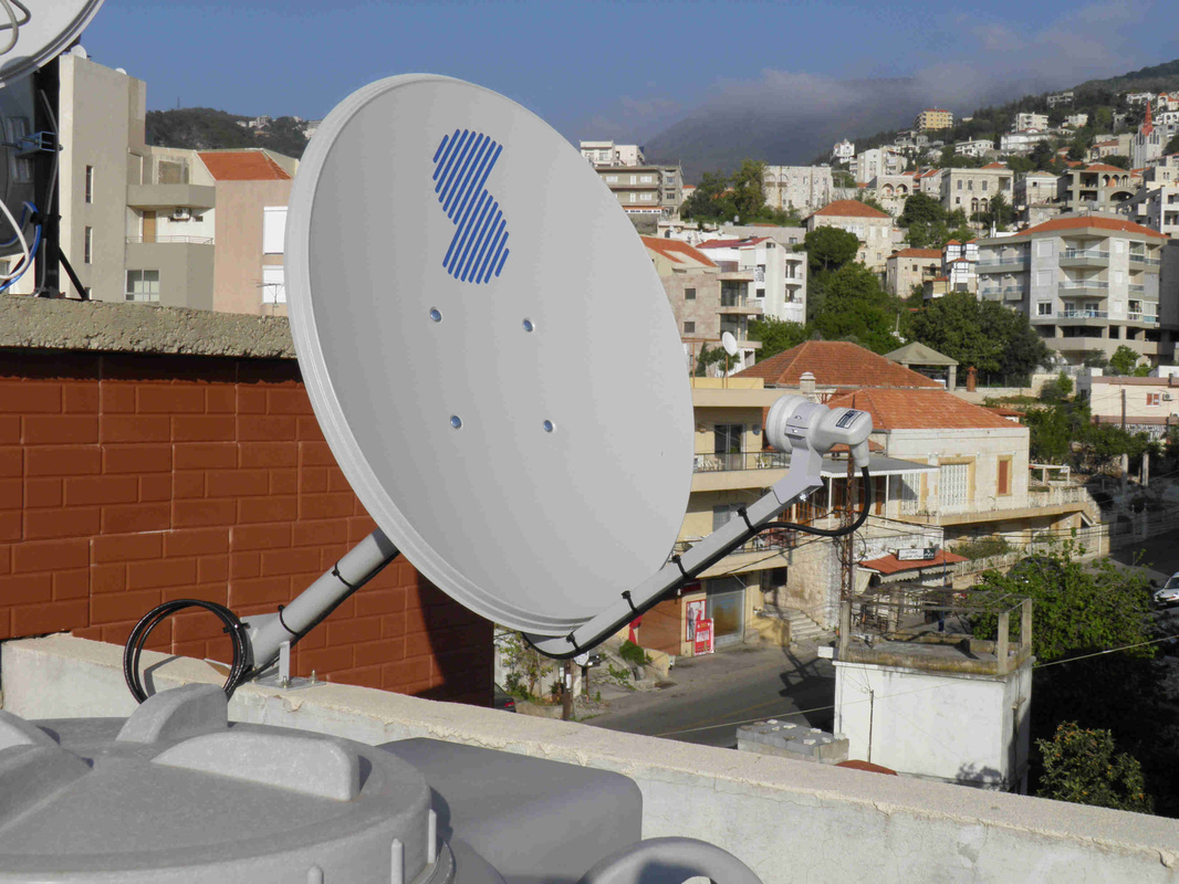 A Dstv Satellite dish on the roof