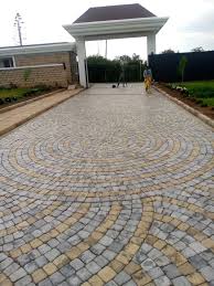 Paving stones installed on the drive way