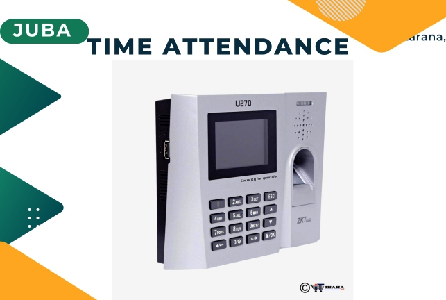 time attendance device in a white background