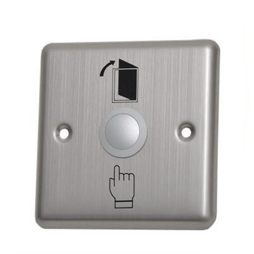 A silver exit switch button