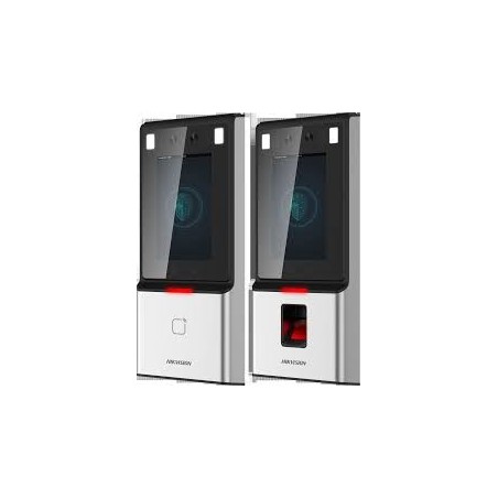 A silver hikvision face recognition terminal